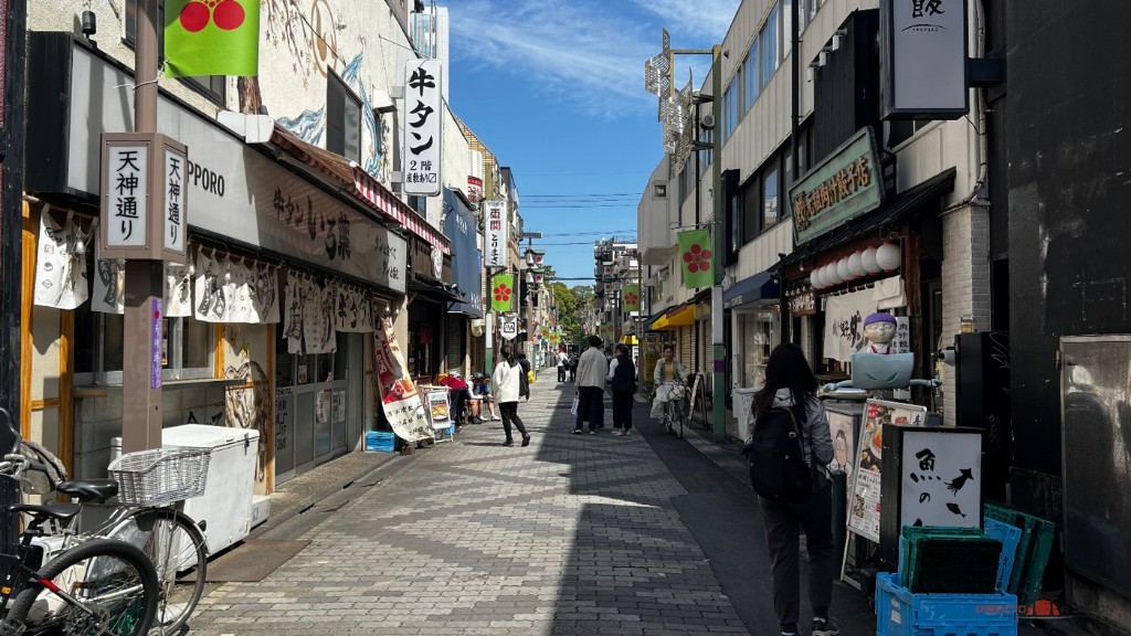 Tenjindori, la calle peatonal de las estatuas de Kitaro.
