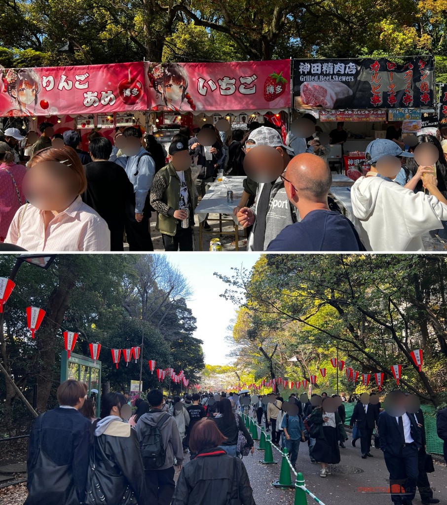 Farolillos, cerezos y mucha gente durante el festival de sakura de 2026.