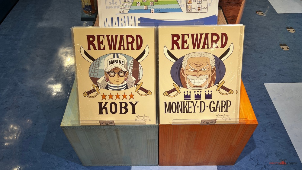 Carteles REWARD de Koby y Monkey D. Garp