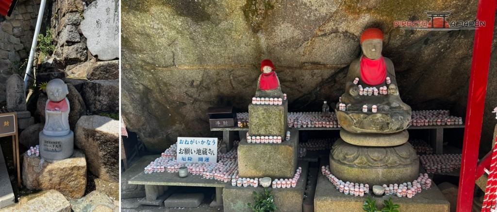 Nade-jizo de Senkoji y otras figuras de Jizo de nuestro paseo.