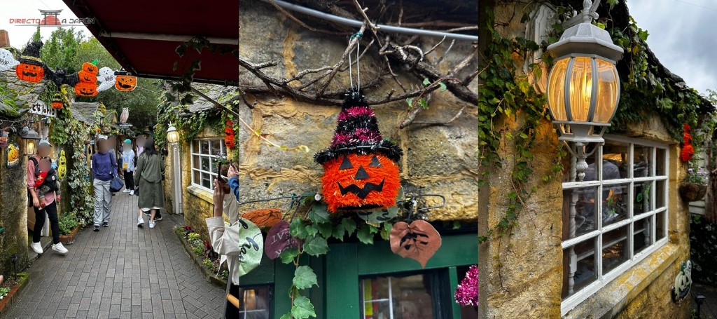 En octubre, el Floral Village se llena de calabazas y brujas.