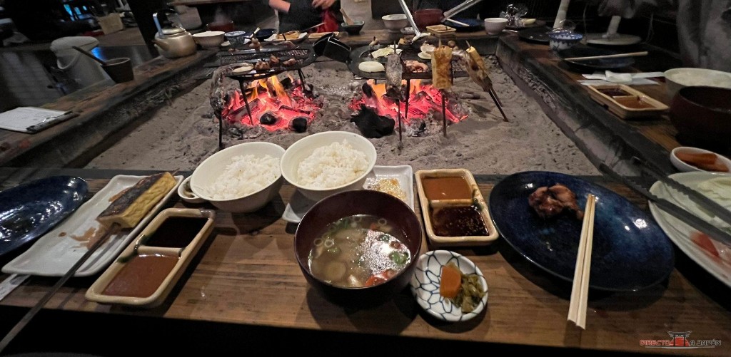 Irori de Dengaku-mura en Takamori