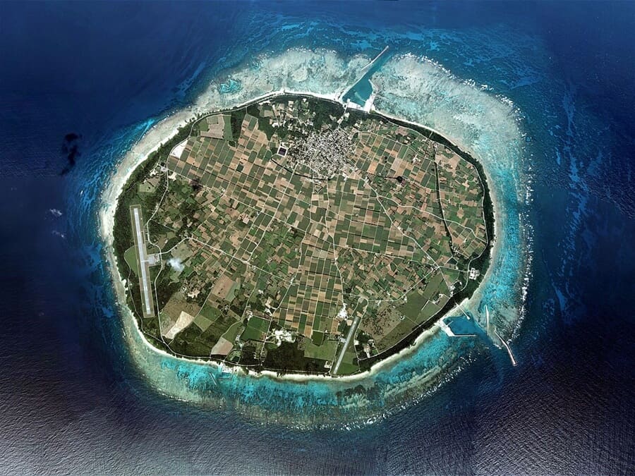 Vista aérea de isla Tarama